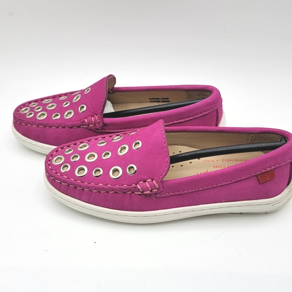 Marc Joseph Mott Street Pink Nubuck Kid Loafer Size 11. S1036 - Picture 3 of 6